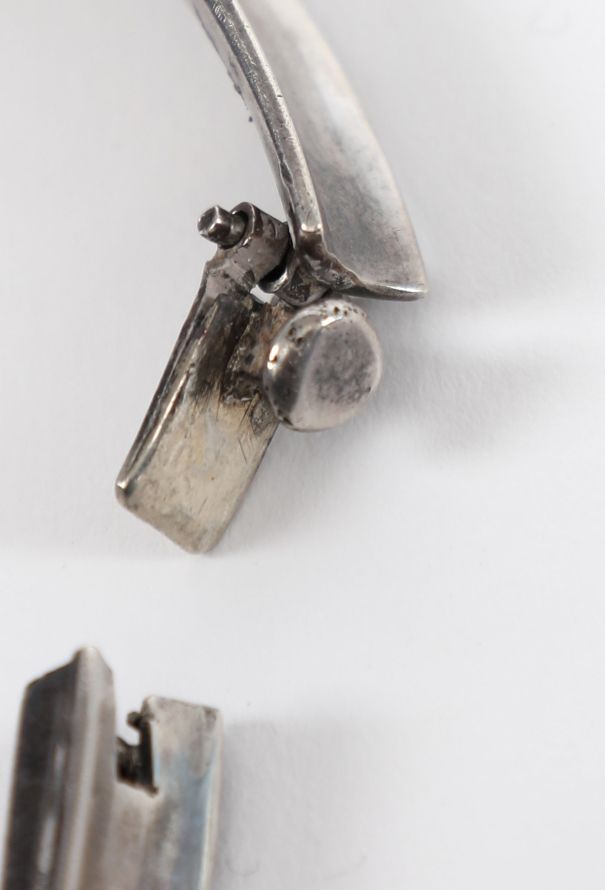 World Treasures Vintage Silver Modernist Choker Necklace - 7