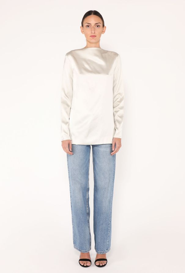 Céline S/S 2013 Iridescent Charmeuse Top - 3