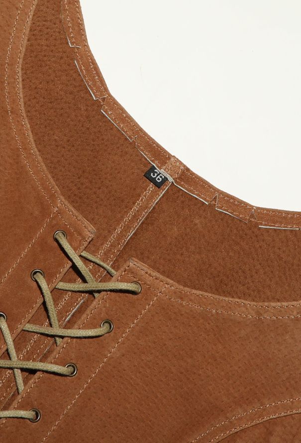 Suede Lace-Up Top - 4