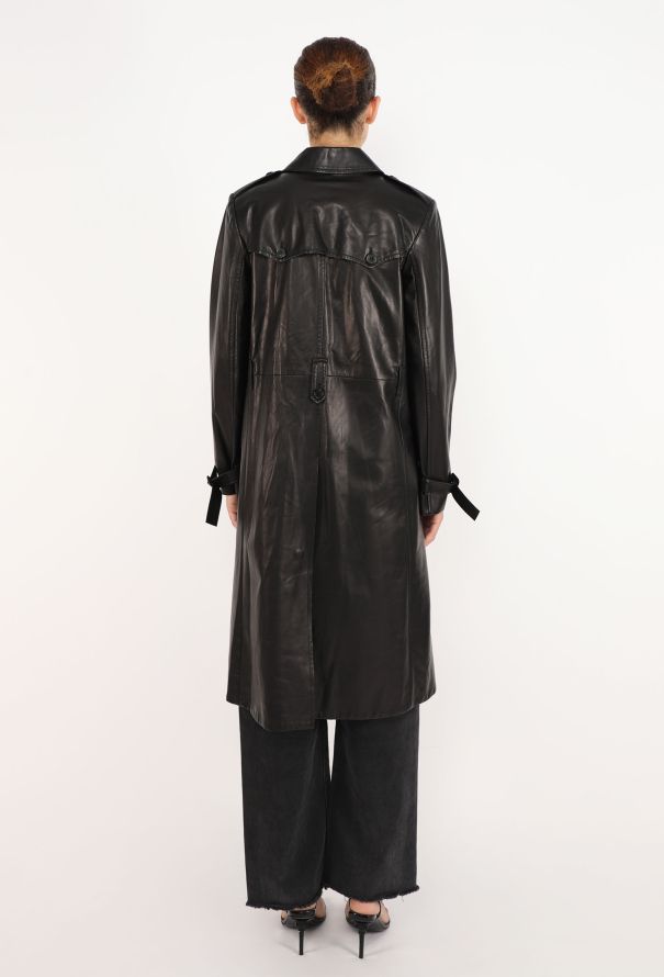 Prada Lambskin Belted Trench Coat - 5