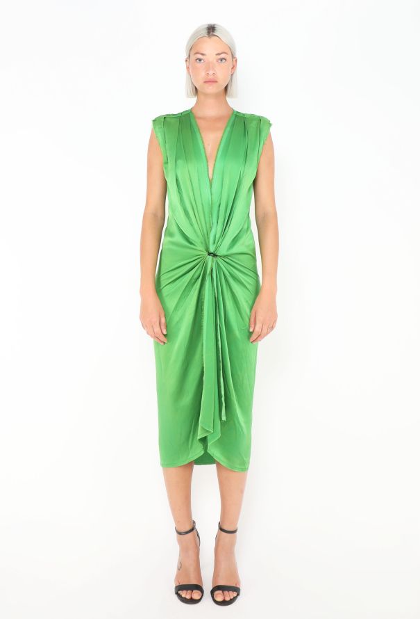 Lanvin S/S 2004 Pleated Silk Dress - 1