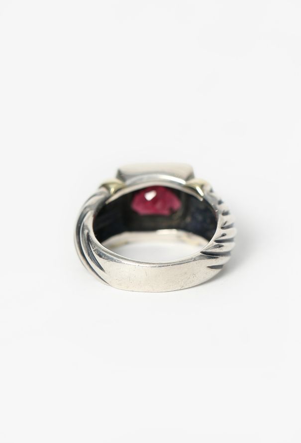 David Yurman 14K Yellow Gold & Garnet Cocktail Sterling Ring - 5