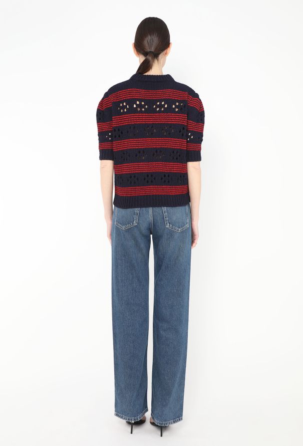 Miu Miu F/W 2015 Striped Cut-Out Sweater - 4 Miu Miu F/W 2015 Striped Cut-Out Sweater - 4