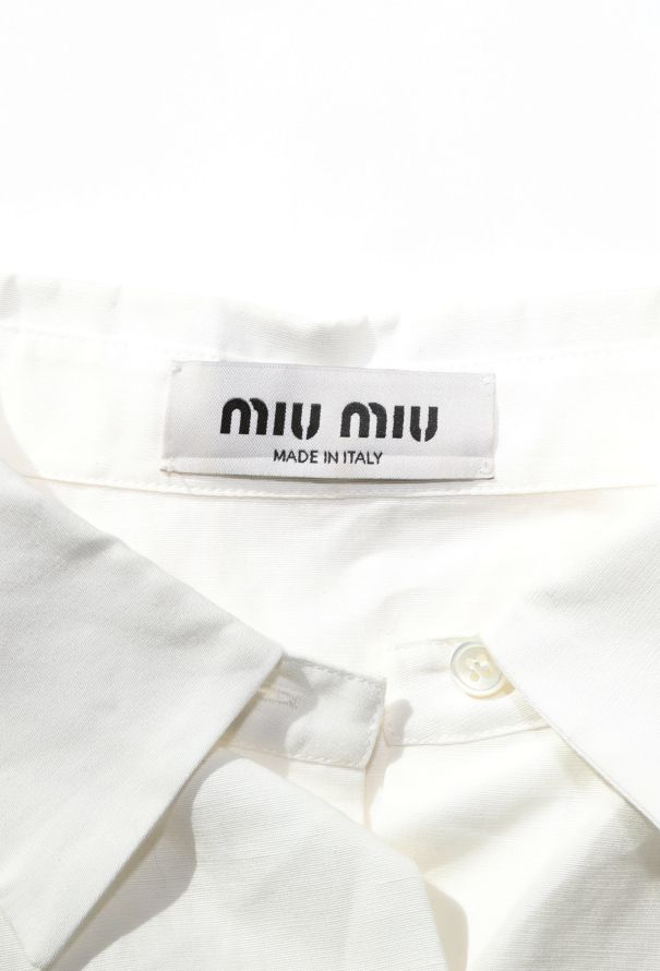 Miu Miu S/S 2025 Logo Cotton Shirt - 6