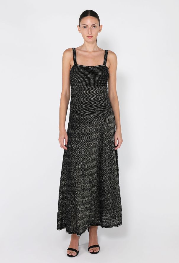 Chanel Metallic Crochet Dress & Cardigan Ensemble, 2018 - 2