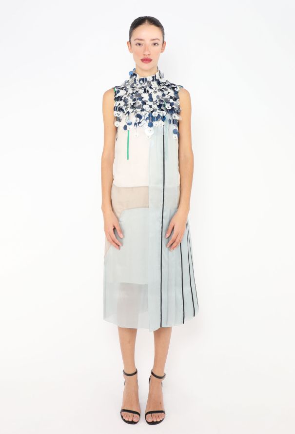Prada S/S 2016 Paillette Organza Dress - 1