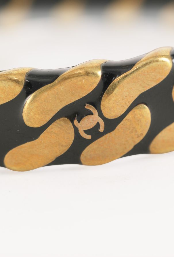 Chanel Lacquered Brass 'CC' Bangle, 1997 - 4