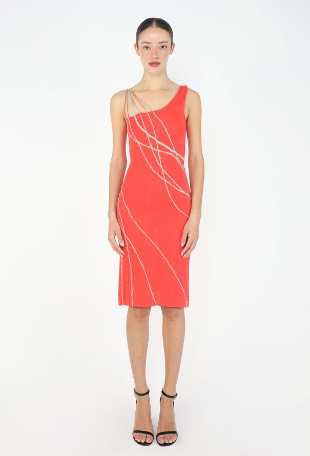 Versace CAMPAIGN S/S 1998 Braided One-Shoulder Dress - 1