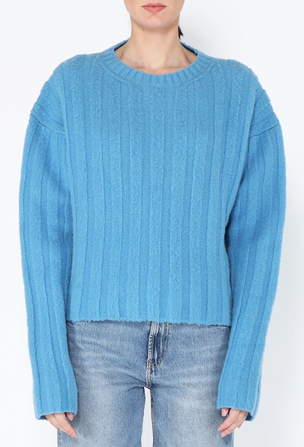 Céline Panel Ribbed Wool Sweater - 1