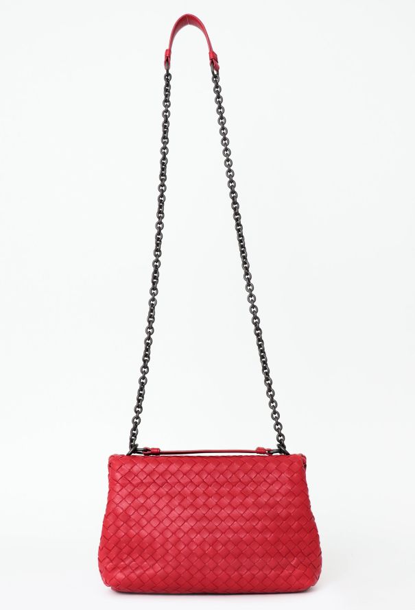 Bottega Veneta Olimpia Red signature Intrecciato leather Shoulder Bag - 6