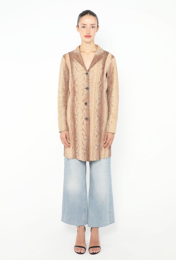 Prada S/S 2004 Python Trench Coat - 4 Prada S/S 2004 Python Trench Coat - 4