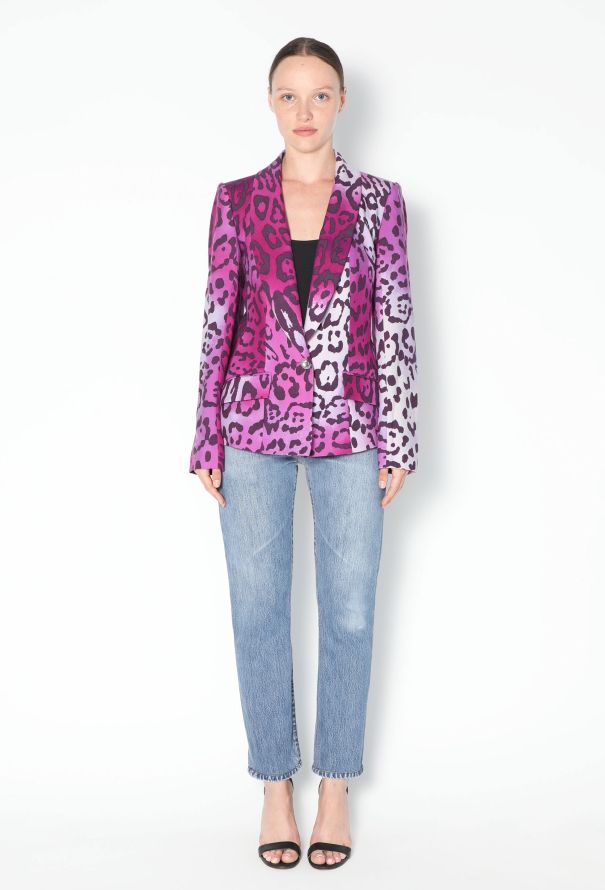 Dior F/W 2004 Ombré Leopard Print Blazer - 3
