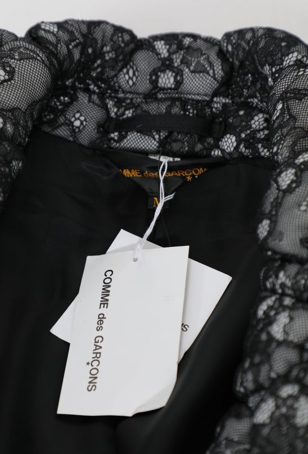 Comme des Garçons F/W 2022 'Black Rose' Lace Coat - 7