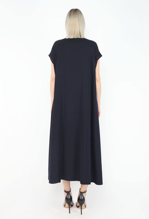 Yohji Yamamoto F/W 1993 Contrast Stitch Flared Dress - 6