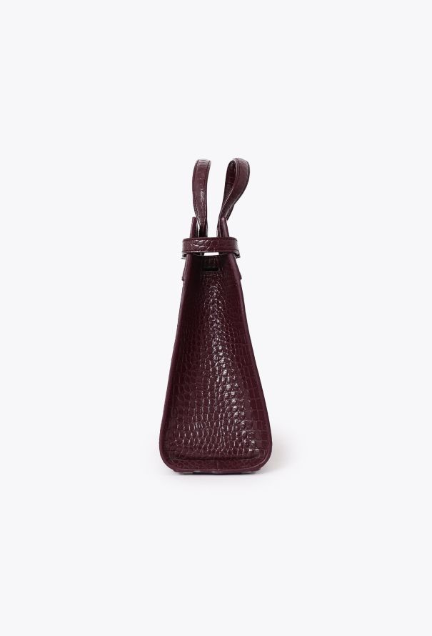 Saint Laurent Crocodile Embossed Manhattan Tote Bag - 6