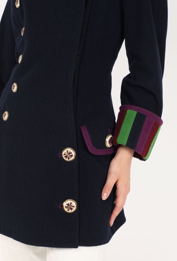 Gianni Versace Cashmere Sailor Peacoat, Fall 1993 - 6