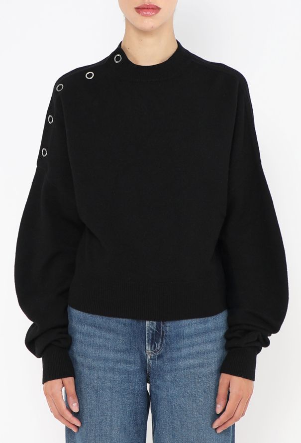 Céline Eyelet Cashmere Sweater - 1