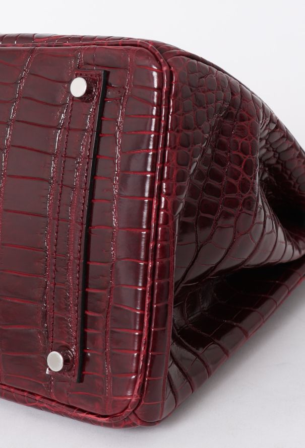 Hermès RARE 2011  Bordeaux Porosus Birkin 35 - 10 Hermès RARE 2011  Bordeaux Porosus Birkin 35 - 10