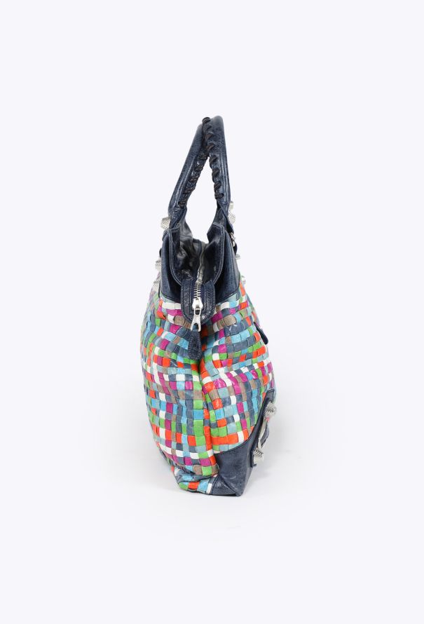 Balenciaga 2009 Multicolor Lattice Giant 21 Work Bag - 3