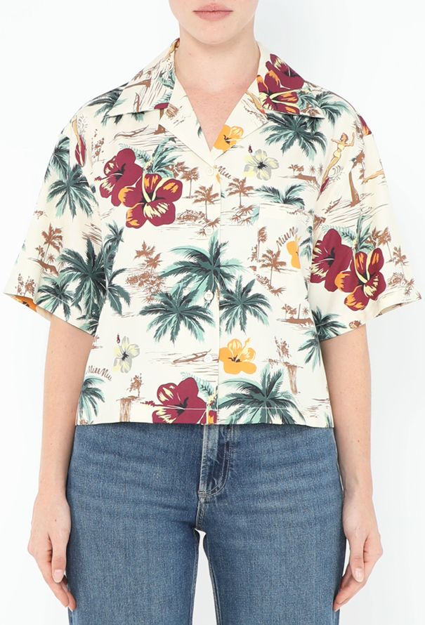 Miu Miu 2024 Tropical Silk Shirt - 3