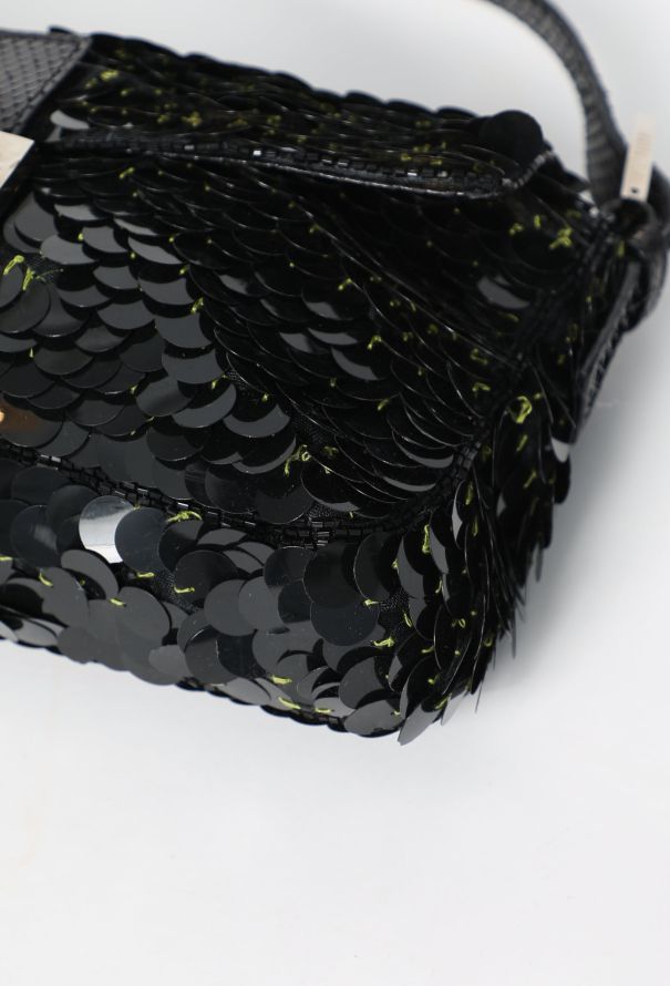 Fendi Vintage Sequin & Python Baguette Bag - 10