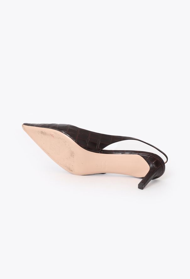 Tom Ford 2023 Angelina Croco Slingbacks - 5