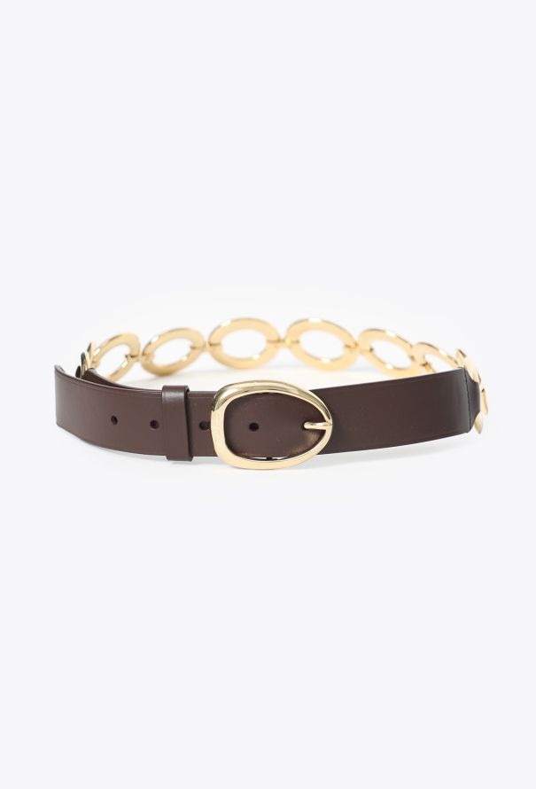 Miu Miu S/S 2025 Leather Chain Hoop Belt - 1