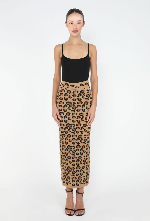 Alaïa ICONIC F/W 1991 Leopard Knit Skirt - 1