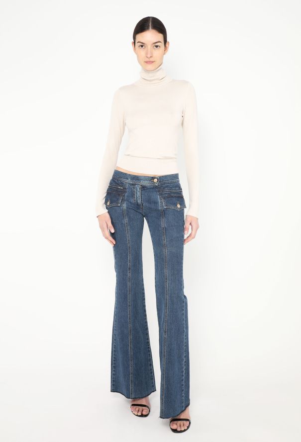 Saint Laurent 2004 Bootcut Emblem Jeans - 1