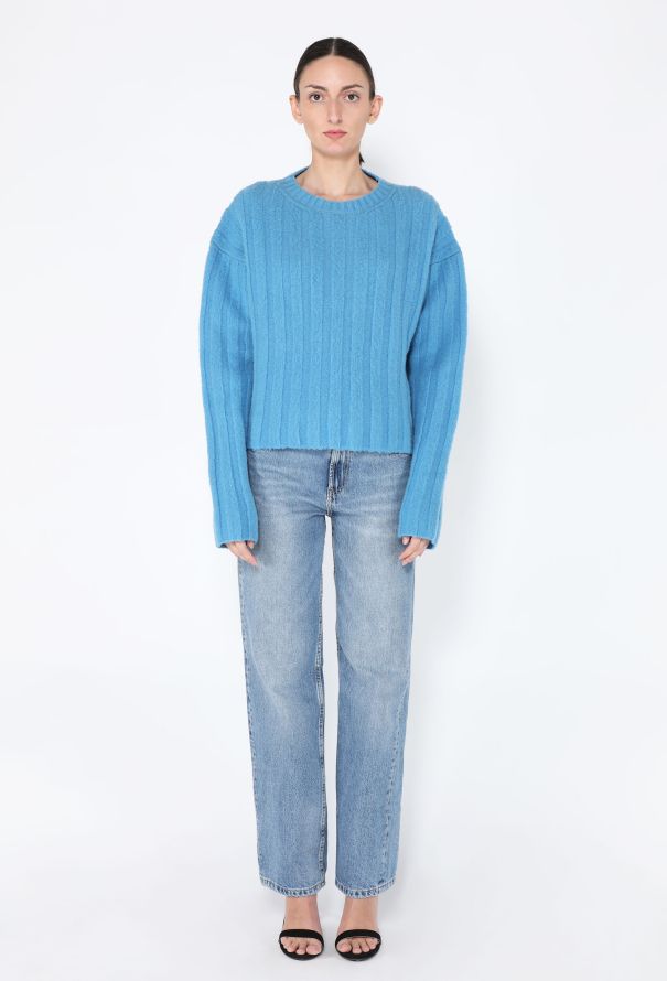 Céline Panel Ribbed Wool Sweater - 2
