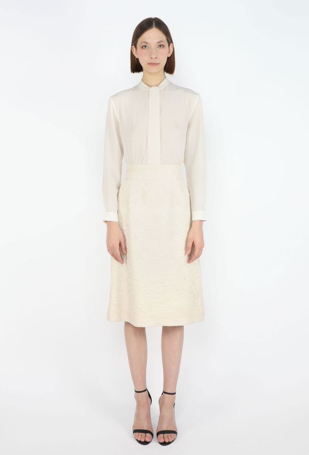 Saint Laurent Haute Couture '90s Jacquard Belted Ensemble - 4