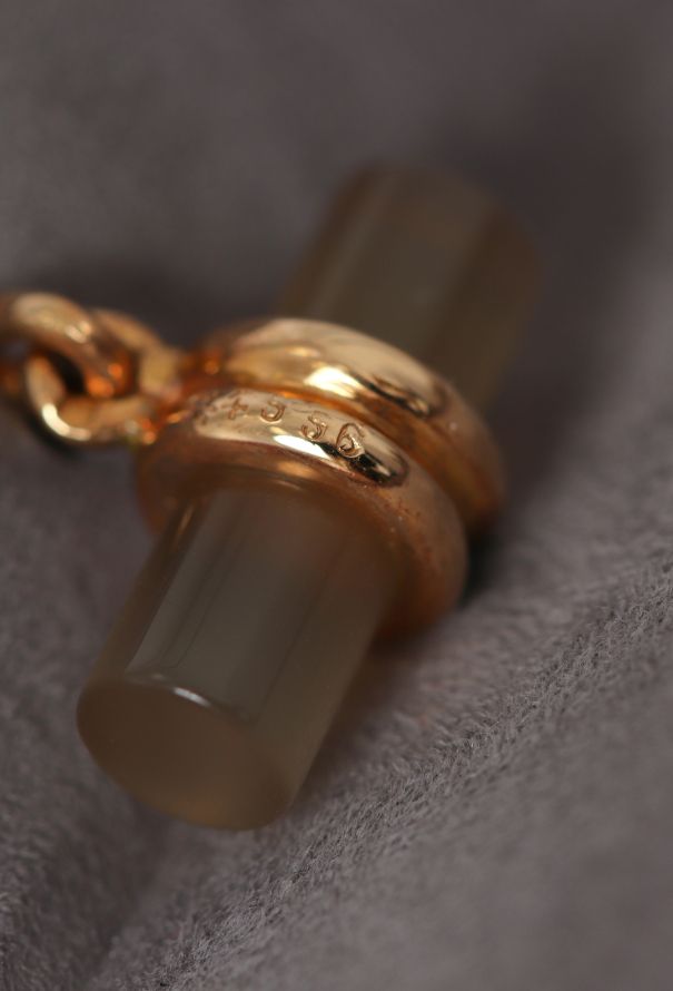 Vintage Fine Jewelry Poiray 18K Gold & Chalcedony Cufflinks - 7