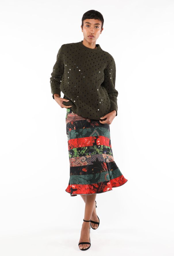 Givenchy Silk Printed Zip Skirt, F/W 2013 - 6