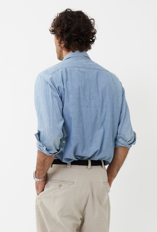 Men's Vintage '70s Lee Chambray Workwear Shirt - 4 Men's Vintage '70s Lee Chambray Workwear Shirt - 4