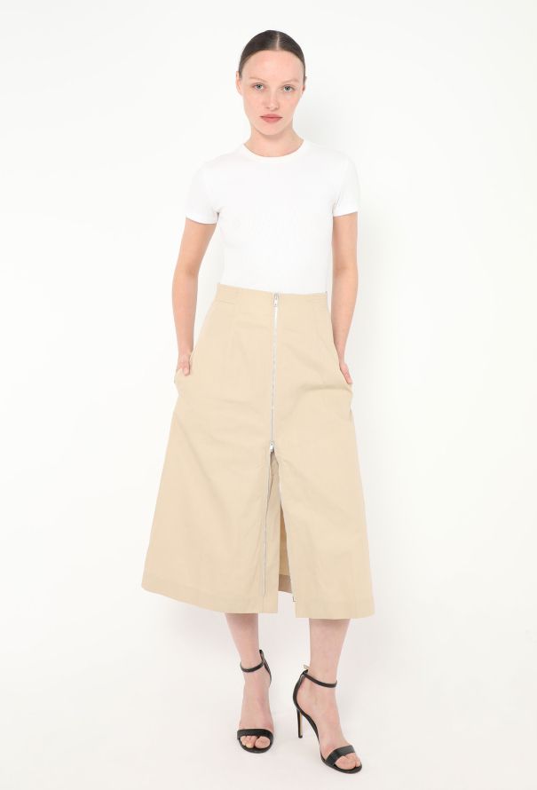 Céline Zippered A-Line Skirt - 2 Céline Zippered A-Line Skirt - 2