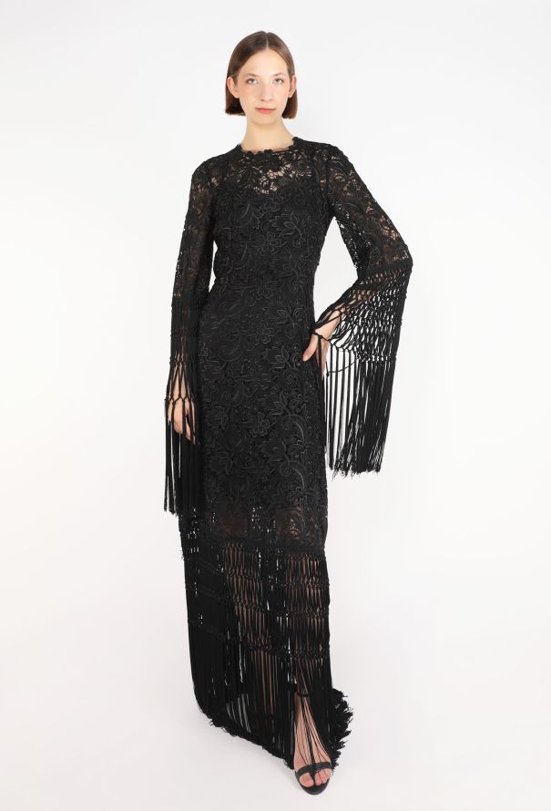 Dolce & Gabbana Macramé Lace Tassel Gown, 2015 - 2