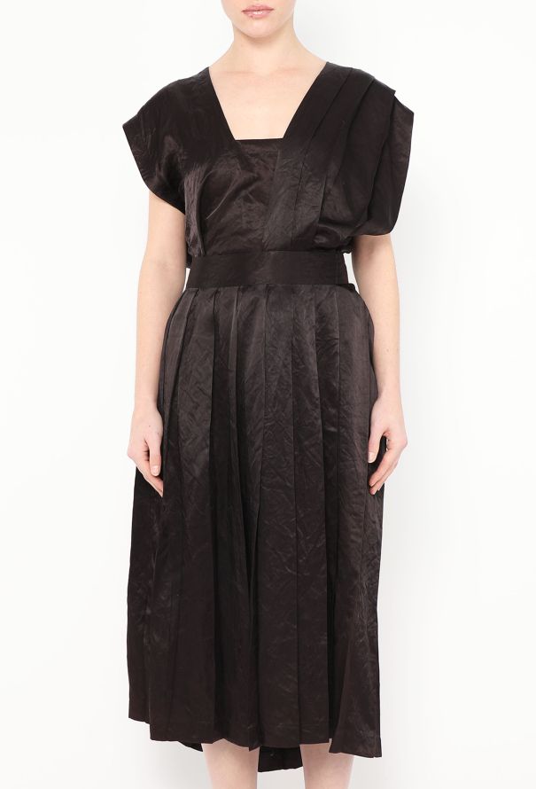 Comme des Garçons Early '90s Pleated Wrap Dress - 3