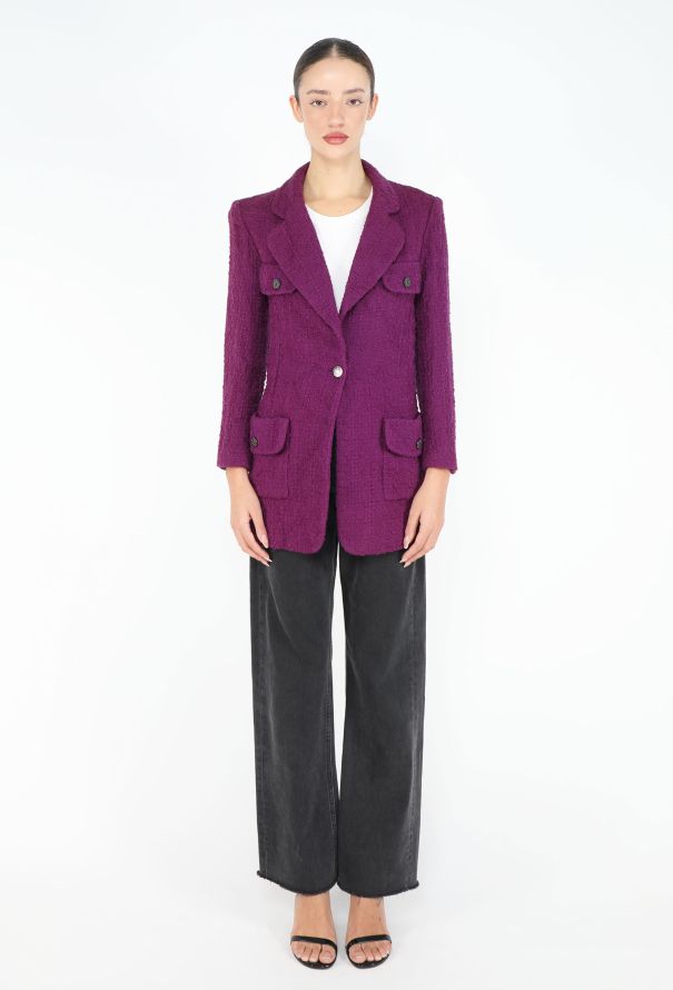 Chanel Fall 1997 Notched Tweed Jacket - 2