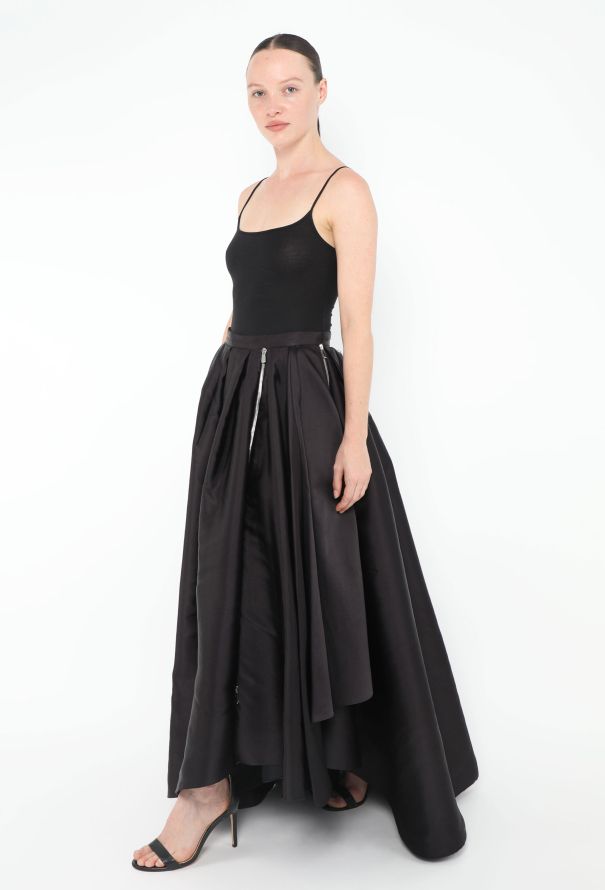 Dior Charmeuse Asymmetrical Pleated Skirt - 1