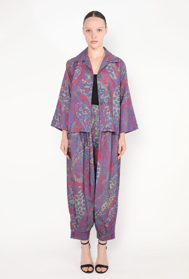Saint Laurent Vintage Paisley Harem Ensemble - 4 Saint Laurent Vintage Paisley Harem Ensemble - 4