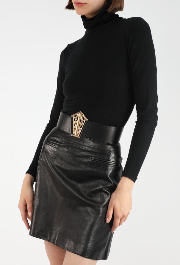 Chanel Filigree Leather Belt , S/S 1990 - 2