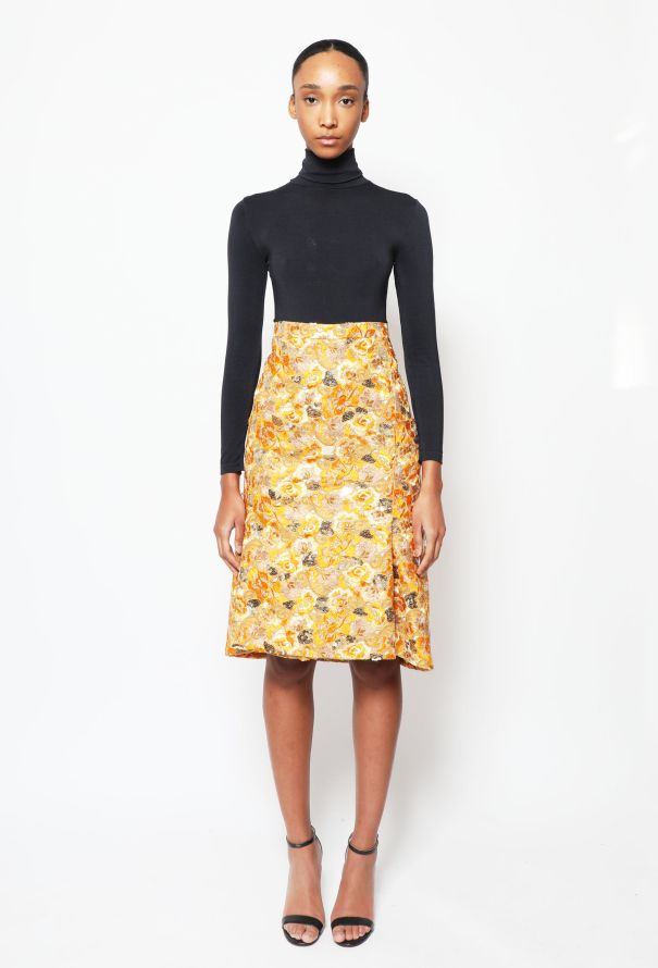 Floral Brocade A-line Skirt | New York & Company-totobed.com.vn
