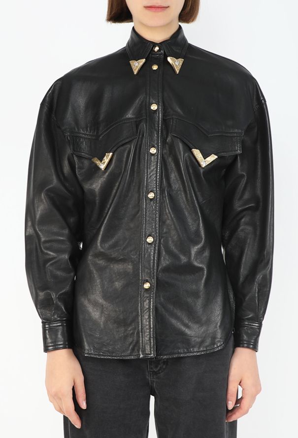 Gianni Versace Western Leather Overshirt, F/W 1992 - 4