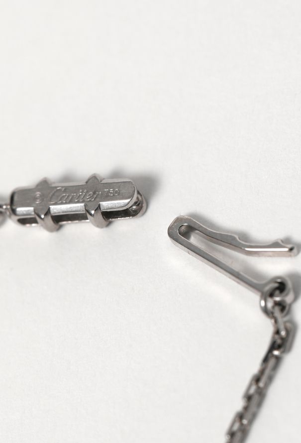 Cartier 18k White Gold & Diamond Double Heart Necklace - 4 Cartier 18k White Gold & Diamond Double Heart Necklace - 4