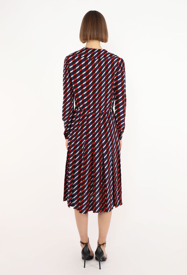 Givenchy Graphic Silk Dress, 1970s - 5