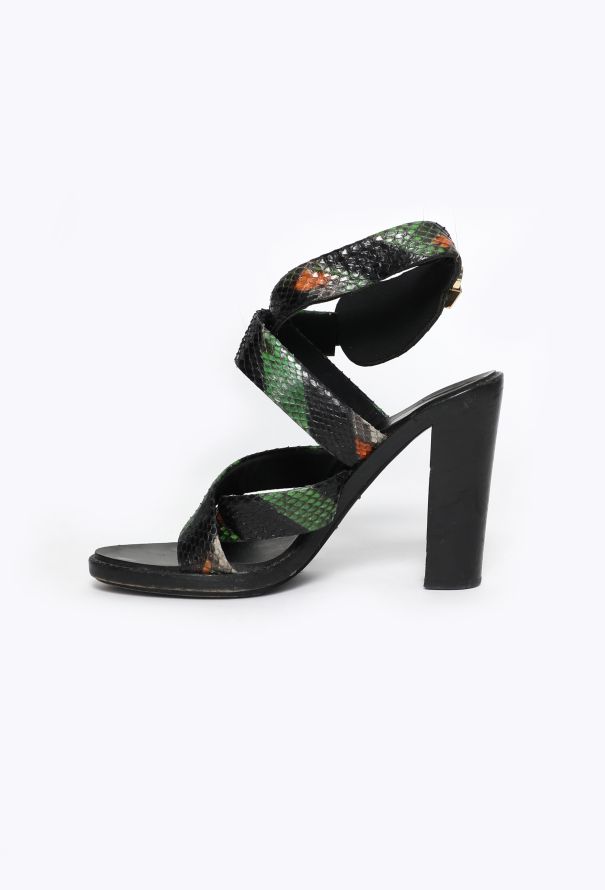 Balenciaga Python Slingback Sandals - 4
