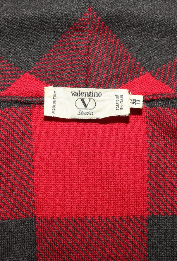 Valentino 1984 Plaid Knit Blazer - 6