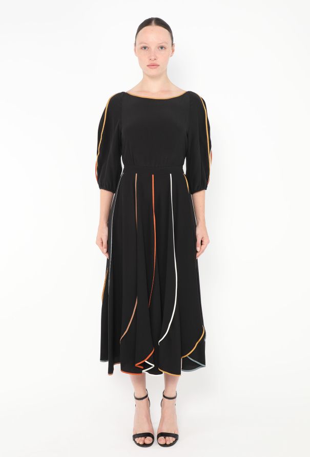 Dior Resort 2018 Contrast Trim Silk Dress - 1