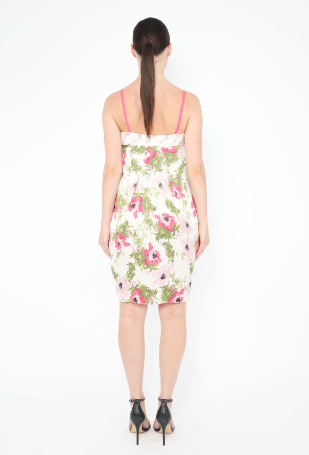 John Galliano 2005 Ruched Floral Silk Dress - 4 John Galliano 2005 Ruched Floral Silk Dress - 4