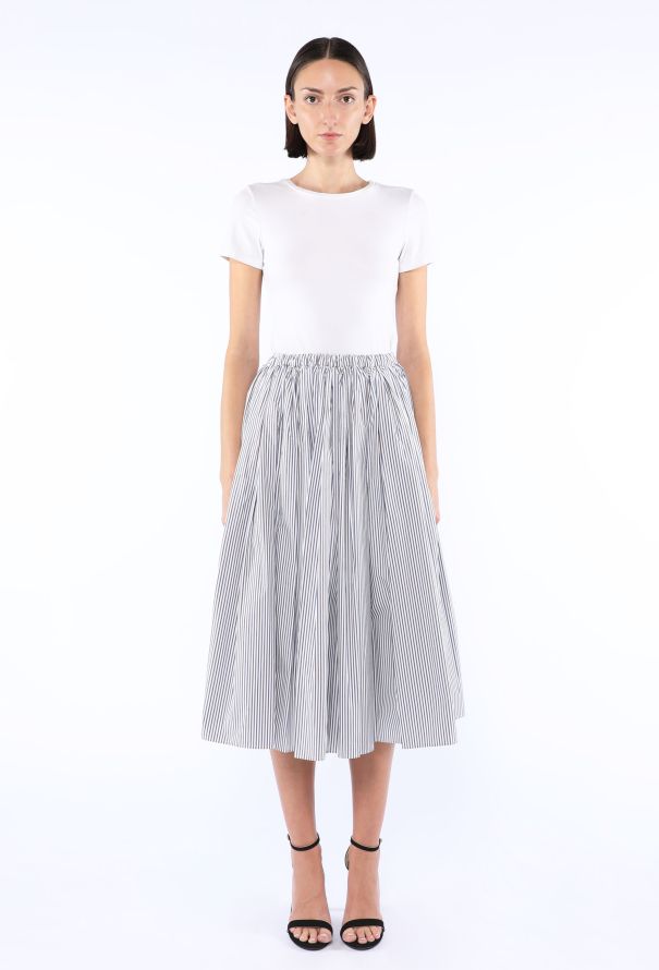 Prada Striped Poplin Skirt, 2021 - 1